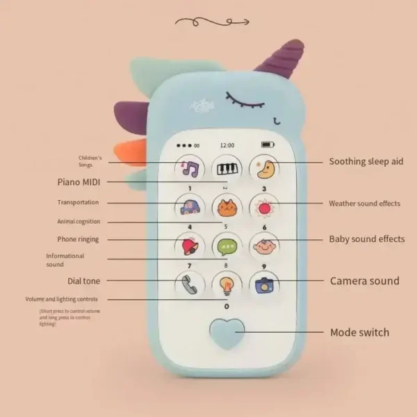 Early Educational Mobile Phone with Sound – Fun & Interactive Learning for Kids