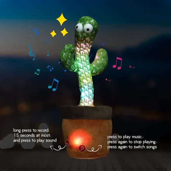 Dancing Talking Cactus Toy with USB Charge