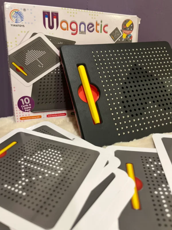 Magnetic Drawing Pad with 10 Fun Pattern Cards for Kids