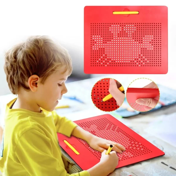Magnetic Drawing Pad with 10 Fun Pattern Cards for Kids