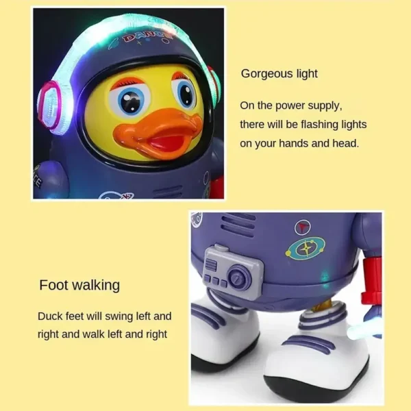 Dancing Space Duck with Music and Light