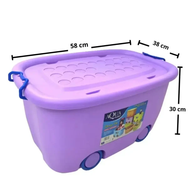 Multi-Purpose Large Toy Storage Box with Wheels and Locks